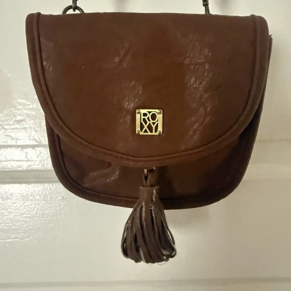 Roxy Brown Leather Crossbody with Tassel - Picture 2 of 6
